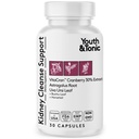 Jóvenes " Tonic Kidney Cleanse " Suplemento desintoxicación con extracto de arándano - Apoyo a la salud, la vejiga y el riñón del tracto urinario - Vegan, No GMO - 30 píldoras vegetarianas