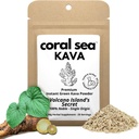 Instant Kava Kava Bebe Tea Powder Vanuatu Noble Kava Root - Nootropic Drink Mix Quick Pocket Sized Caffeine Free Authentic Bitter Flavor - Volcano Island's Secret 25 Servings