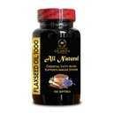 Flaxseed Oil 1000 mg Capsules – Plant-Based Omega 3 Supplement, Supports Digestive Balance, Supports Skin Hydration & Hair Smoothness - 1 Bottle 100 Capsules