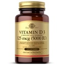 Solgar Vitamina D3 (Cholecalciferol) 125 MCG (5000 UI), 100 Softgels - Ayuda a mantener los huesos saludables " dientes - Apoyo al sistema inmunológico - no GMO, libre de gluten, libre de lácteos - 100 piezas