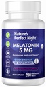 La noche perfecta de la naturaleza ← Melatonin 5mg  200 Quick Dissolve Tablets ← Natural Mixed Berry Flavor ←Preferred Potency ← Sugar Free ← Vegan TEN Gluten Free ← Índice