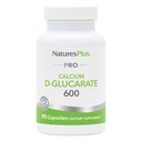 NaturesPlus PRO Calcio D-Glucarate (CDG) 600 mg - 90 cápsulas - No GMO, Vegan, Gluten Gratis, Soy Gratis - 90 Servimientos