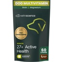 VetriScience Senior 27+ Salud activa, Canine Plus Daily Multivitamin for Senior Dogs, Vitaminas Equilibradas, Minerales y Antioxidantes, Saludable Aging and Wellness Support, Veggie, 60 Cuenta