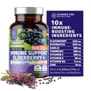 Premium 10 en 1 Suplemento de Apoyo Ingredientes de Potente [10 Ingredientes de Potente] con Elderberry, Vitamina C, Echinacea, Zinc y Probiótico para Apoyo Inmunitario, Salud Gut y Mejor Digestión, 60 Caps de Veg