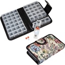 Floral Pill Case Box, 14 Day Pill Holder Pill Container & Medication Organizer, Travel Case - 4 Marked Compartments for Every Day of The Week - Morn, Noon, Eve, Bed