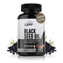 Aceite de semillas negras de alta presión orgánico puro - Vegan No GMO Pura Nigella Sativa Negro Cumina aceite de semilla para la inmunidad de belleza &amp; Wellness general Soporte - Timoquinone-Rich 1000mg Servir (60 días)