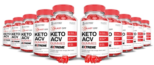 (10 Pack) Blast Off Keto ACV Gummies Extreme 2000MG Blast Keto Gummies Apple Cider Vinegar Formulated with Pomegranate Beet Juice Powder B12 Vegan Non GMO 600 Gummys
