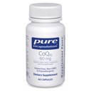 Encapsulaciones puras CoQ10 60 mg ← Coenzima Q10 Suplemento de Energía, Antioxidantes, Salud Cerebro y Celular, Cognición y Apoyo Cardiovascular* ← 60 cápsulas