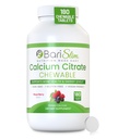 Citrate de calcio bariSlim Bariatric con placas de magnesio y vitamina D - 500 mg de Citrate de calcio por servicio - Fórmula para pacientes después de la pérdida de peso Cirugía ¦
