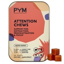 PYM Atención de cerdas Apoyo para la Procrastinación, Focus &amp; Productividad, 20 Conde TEN 518mg L-Carnitine, 54mg Tyrosine, 11mg L-Taurine, Caffeine-Free TEN All-Natural Mood Boost Supplement Made in USA