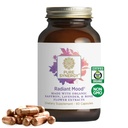 Sinergía pura Radiante Mood ← Mood natural y suplemento de sueño con Saffron orgánico Silencioso con Saffron, Lemon Balm, y Magnolia Bark Silencio para el sueño, y Stress Support (60 cápsulas)