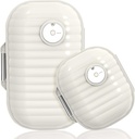 Organizador de píldoras de viaje, 2 Pack Caja de píldoras portátiles 7 días Pequeña caja de píldoras Proofía de la medicina diaria Contenedor de vitaminas, suplementos Esenciales de viaje de los medicamentos (pequeño + grande)