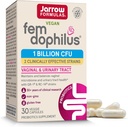 Jarrow Fórmulas Fem-Dophilus - 1 billón de organismos por servicio - 30 cápsulas vegetarianas - Probiótico de la mujer - Salud de la tract urinaria - hasta 30 servidumbres