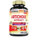 Suplemento de Artichoke Extracto de cápsulas, 4 meses de suministro con Papaya, Apple Pectin, Turmeric Curcumin, Bladderwrack - Apoyo Función de la digestión - 120 cápsulas Vegan
