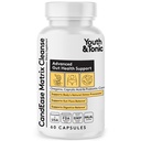 Jóvenes &amp; Tonic CandEase Cleanse Matrix – Apoyo al hacinamiento " Salud Gut, Equilibrio de Flora Intestinal " Complejo de detox corporal con orégano, ácido caprílico, enzimas digestivas, probióticos, 60 píldoras, hombres y mujeres