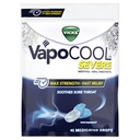 Vicks VapoCool Severe gotas de garganta de llanta medicada, Max Strength Menthol, Soothes Sore Throat Pain, Winterfrost Flavor, 45ct