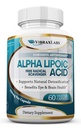 Alfa Lipoic Acid 600mg Capsules - Suplemento ALA de fuerza extra - Mejores cápsulas vegetarianas puras para el dolor de nervios, la piel, la cara, el ojo y el cerebro Boost - Ayuda a mantener la desintoxicación natural, no GMO