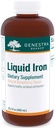 Genestra Marcas Líquido Hierro Silencioso Suplemento Mineral Colloidal Silencio Natural Raspberry Flavor Silencio 16.2 fl. oz.