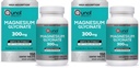 Qunol Magnesium Glycinate 300mg,100% Glycinate Chelated Magnesium Supplement,150ct Tablets,(Pack of 2)