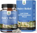 Pills de Intolerancia Lactosa 90 Days Supply - Fast Acting Dairy Digestive Enzymes - Dairy Relief Pills for Digestion, Bloating, Gas and Carb Protein - Digestion Supplement for Lactose Intolerance Relief