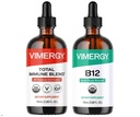 Vimergy All Day Resilience Kit – Organic Liquid Total Immune Blend/Liquid B12 - Estimula las células blancas de sangre, soporta las células sanas de sangre roja – USDA Organic, Vegan, Paleo, Gluten-Free, Kosher