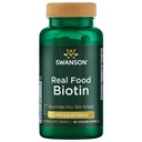 Swanson Real Food Biotin Vitamina B-7 Peluquería Piel Metabolismo Salud del árbol de colibrí orgánico Extracto Gluten-Free No GMO B7 5000 mcg 90 Veggie Capsules (Caps)