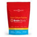 Colágeno del cuerpo del cerebro Peptides Polvo - Vital Proteína &amp; Colágeno Suplemento para Hombres - Hidrolyzed Tipo I " III para el cabello, la piel, uñas " salud conjunta - 25 servidos - Creamy Vanilla Coconut - 875g