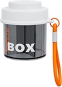 Pill Dispenser,Portable Supplement Organizer Bottle with Anti-Mixing and WideOpens Design for Travel (Orange)