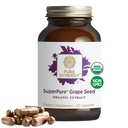 Sinergía pura SuperPure Grape Seed Extract ← Orgánica Grape Semillas Polyphenols Suplemento con Fruto Único Silencioso para la Salud del Corazón, la Esquía y el Apoyo al Envejecimiento Saludable (60 cápsulas)