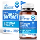 Bold Botanica Mushroom Supreme 7 – Suplemento de Mushroom – Extractos orgánicos de Turquía Tail, Chaga, Phellinus, Reishi, Cordyceps, Maitake, Shiitake para Immune Support & Optimal Wellness, 60 Caps