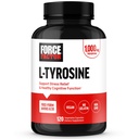 FORCE FACTOR L Tyrosine Stress Relief Supplements, L-Tyrosine Brain Health Supplements for Adults, L-Tyrosine 500mg Capsules, Free Form, Vegan, No Gelatin, Non-GMO, 120 Capsules