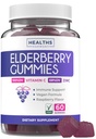 Gummies Vegan Sambucus Elderberry para adultos - Black Elderberry Vitamin C y Zinc Gummies para el bienestar diario y estacional - Delicioso y Nutritious Immune Support Gummy (1 Mes de Suministro)
