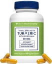 La Turmérica Triple Fuerza de Vitamina Shoppe con Curcumin 900mg, soporta la movilidad conjunta " proporciona beneficios antioxidantes " 5mg Bioperina para mejorar la absorción de nutrientes - una vez al día (60 cápsulas)