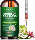 7-en-1 Soursop Graviola con gotas líquidas Moss Mar, Soursop Bitters líquido rico en multivitamina para el antioxidante digestivo, Immune Boost, Cell Support & regeneración, 2 Fl Oz