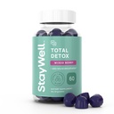 Detox total, Detox de metal pesado para adultos- Zeolite, Clorella, Cardo de leche, Shilajit &amp; Iodine, Toxin Cleanse, Decalcificación de pinos, Fluoride Cleanse, Heavy Metal Cleanse, 60 Gummies de Berry mixtas