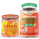 NEVISS 1Pack Liposomal Vitamina C 1000mg Gummies + 1Pack Lutein Zeaxanthin Suplementos Gummies