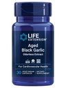 Extensión de la vida Ajo Negro envejecido, Suplemento de apoyo a la salud del corazón, Apoyo a la salud de la presión arterial, Apoyo a la salud del colesterol, de una vez por día, libre de gluten, vegetariano, no GMO, 30 cápsulas