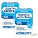 Digestive Advantage Lactose Defense Enzymes + Probiotics for Women &amp; Men Occasional Bloating, Lactose Breakdown, Menor Abdominal Discomfort, Immune Support, 96 Condes Capsules (2 Pack)