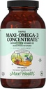 Omega 3 Suplemento - Omega-3 Petróleo Pez Triple Concentrado con Vitamina D3 - Fuente Potente de ácidos grasos EPA/DHA - Corazón, Cerebro, Salud Conjunta - Kosher Certified Wild Caught Marine Fish - 180 Softgels
