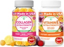 Lunakai Collagen y vitamina E Gummies Bundle - Suplementos antienvejecimiento no transgénico para mujeres - Gummy natural con vitamina C &amp; 250 mg Natural VIT E
