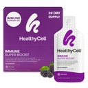 Saludable Immune Super Boost Daily Liquid Supplement - Immune Support Supplement for Adults with Echinacea, Elderberry, Vitamina C, Vitamina D, Calcium & Zinc - 30 Gel Packs