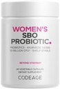 Codeage Women’s Probiotics Supplement - 50 Billion CFUs - SBO Probiotics & Prebiotics - Cranberries - Feminine Health - Fermented Botanical Blend, Whole Food Supplement - Vegan, Non-GMO - 60 cápsulas
