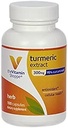 La vitamina Shoppe Extracto Turmérico 300mg, hierba estandarizada que soporta la salud celular " proporciona beneficios antioxidantes con la Curcumina 95% y 65 mg de calcio (100 cápsulas)