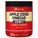Zolotus 32in1 Cápsulas de vinagre de manzana con Turmeric, Cinnamon, Milk Thistle, Elderberry, Quercetin &amp; Más para soportes Digestión, Immune - 180 Cápsulas