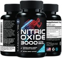 Extra Strength Nitric Oxide Suplemento 3X Strength L Arginine, Citrulline Malate, AAKG, Beta Alanine - Premium Muscle Support Nitric Booster - Natural Energy & Heart Health Support - 60 cápsulas