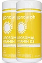 UpNourish 2 Pack - Liposomal Vitamina D 5000 UI 730 softgels, Cholecalciferol Vitamina D3 con aceite de coco natural, VIT D3 Suplemento
