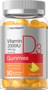 Horbäach Vitamina D3 2000iu Gummies Silencio 90 Conde Silencio Vegetariano  Pineapple Flavor ← 50 mcg ← Non-GMO, Gluten Free Vitamin D Supplement