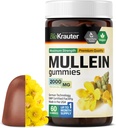 BIO KRAUTER Mullein Gummies for Lungs 2000 mg - 60 Chews - Lung Detox Suplemento - Mullein Leaf Gummies - Vegan, Gelatine-Free