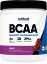 Nutricost BCAA Powder (Grapa, 30 Servimientos) - Optimal 2:1:1 Ratio, Vegetariano, No GMO