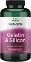 Swanson Gelatina y Silicio - Proteínas de Collagen Apoyo al cabello y uñas saludables - Ayuda a ofrecer minerales vitales para uñas fuertes y cabello grueso - Silicio de 20 mg y Gelatina de 1,08 gramos - (200 cápsulas)